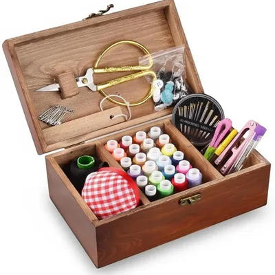 Image de InAndOutdoorMatch - Kit de couture pour bois - 110 pièces - Boîte en bois, Image générée par une IA