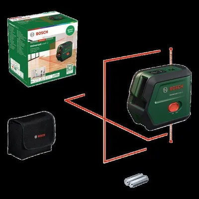 Zdjęcie produktu dla BOSCH Universal-Laserlinienmarkierer mit Tragetasche und 2 x 1,5-V-AA-Batterien