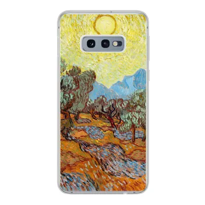Produktbild von MuchoWow® Handyhülle Schutzhülle Hülle für Samsung Galaxy S10e Olivenbäume mit gelbem Himmel und Sonne - Vincent van Gogh Silikon Softcase Handy Hülle - Handy