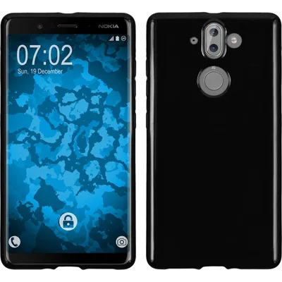 Produktbild von PhoneNatic Case kompatibel mit  Nokia 9 - schwarz Silikon Hülle  Cover