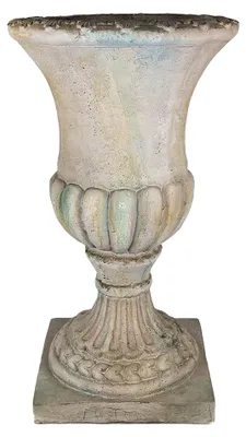 Image de Clayre & Eef Pot de fleurs 44x44x75 cm Vert Beige Oxyde de magnésium (MGO)