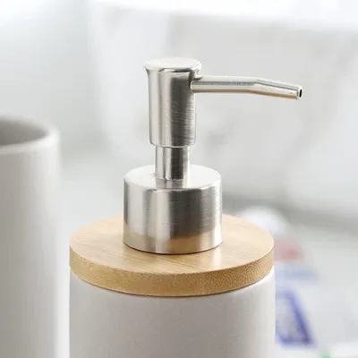 Immagine prodotto di Dispenser di sapone in Vetroceramica da 400 ml, ricaricabile, per cucina e bagno