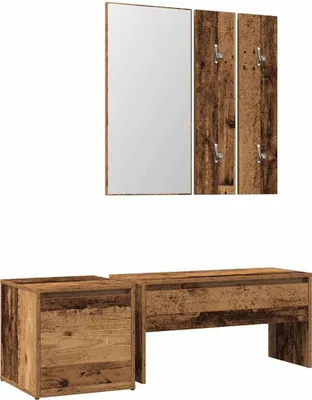Immagine prodotto di vidaXL Set di armadi in legno vecchio con aspetto in legno