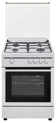 Produktbild von Vitrokitchen CB55BB, Freistehender Herd, Weiß, Drehregler, Vorderseite, Gaskochfeld, 4 Zone(n)