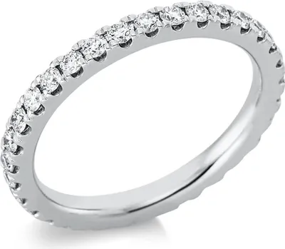 Produktbild von Memoire Ring aus 750 Gold Weißgold 32 Brillanten 0,77ct TW-SI B:2,4mm Innenumfang 54mm  Ø17.2mm
