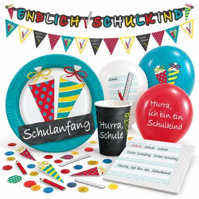 Produktbild von Einschulung Schulanfang Partyset 45-teilig