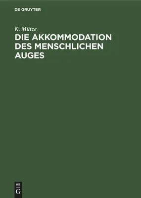 Produktbild von Die Akkommodation des menschlichen Auges
