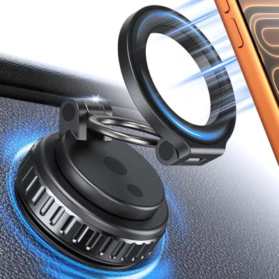 Produktbild von Magnetische Handyhalterung für Autos, 360 Grad drehbar, mit Vakuum-Saugnapf