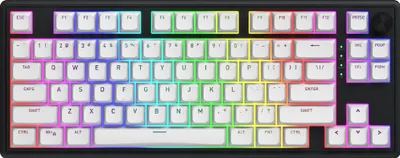 Produktbild von HATOR Skyfall Wireless 80, Verkabelt & Kabellos, USB + RF Wireless + Bluetooth, Mechanischer Switch, QWERTY, RGB-LED, Schwarz, Weiß