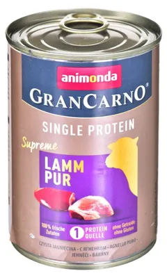 Image de nourriture humide pour chiens animonda GranCarno 4017721824286 Agneau Adulte 400 g