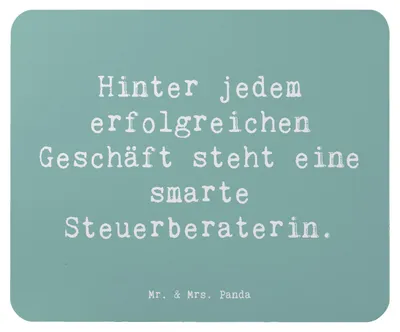 Produktbild von Mr. & Mrs. Panda Mousepad Spruch Steuerberaterin Erfolg - Meeresbrise - Geschenk, mousematte, Alltag, Berufsgestaltung, Anerkennung, Handgefertigt, Mouse Pad, laptop