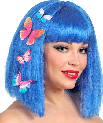 Produktbild von 4 Haarspangen Schmetterling für Erwachsene bunt - Einheitsgröße