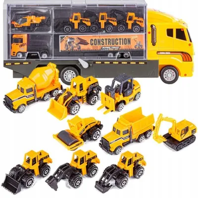 Produktbild von DK LKW Transporter Baufahrzeuge Spielzeug Set