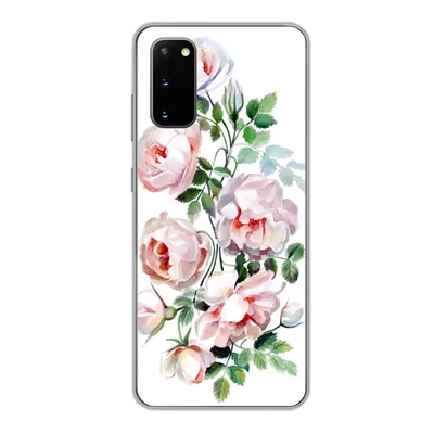 Produktbild von MuchoWow® Handyhülle Schutzhülle Hülle für Samsung Galaxy S20 Aquarell - Rosen - Blumen Silikon Softcase Handy Hülle - Bild