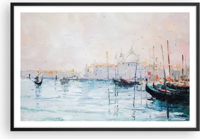 Produktbild von Gerahmtes Poster - Schwarzer Rahmen - Venedig Basilika - 91,5x61 cm - Wand Bild - Wanddeko - Wandbilder - Kunstposter - Wandposter - Bilderrahmen - Bilder - Kunstdruck - Wandbild - P2BAA91x61-3662
