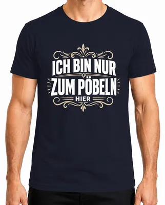 Zdjęcie produktu dla Koszulka męska "Tylko tu, żeby się wyśmiewać", napis humorystyczny, sarkastyczny, ironiczny, kolor granatowy, rozmiar S