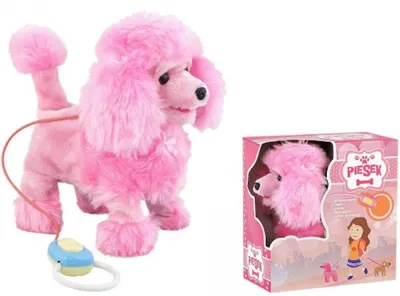 Produktbild von Piesek na baterie różowy w pudełku