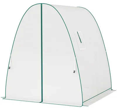 Immagine prodotto di Serra - Serra da giardino - Serra per coltivazioni - Serra - Serra per ortaggi - Bianco - 1,8 x 1,8 x 2 metri