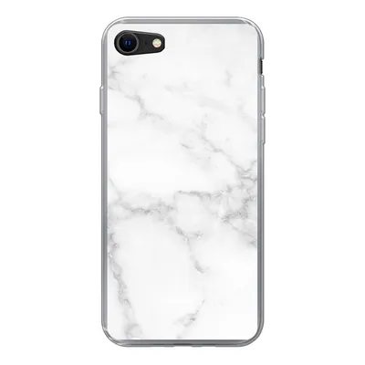Produktbild von MuchoWow® Handyhülle Schutzhülle Hülle für iPhone SE 2020 Marmor - Weiß - Grau - Luxus - Marmoroptik - Stein Silikon Softcase Handy Hülle - Kartenbesitzer