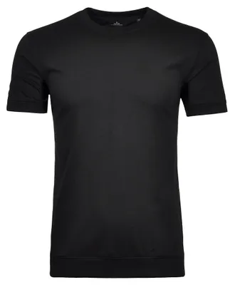 Ragman Pima T-Shirt Rundhals mit Bündchen in schwarz