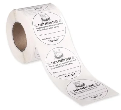 Immagine prodotto di Solidchoice - 500 etichette "Uova fresche di fattoria" - Etichette adesive per uova