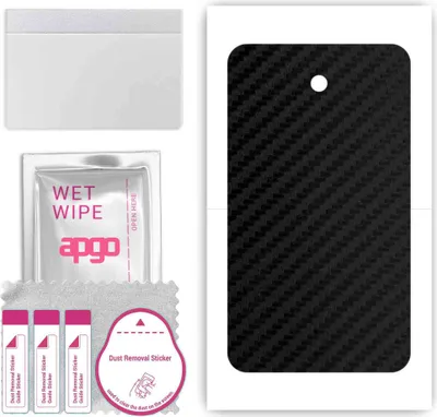 Produktbild von apgo Rückseite Schutzfolie, Skin, kompatibel mit Asus Fonepad, Hinten Displayschutzfolie aus Vinylfolie, kratzfest, einfache Montage - Schwarzer Kohlenstoff