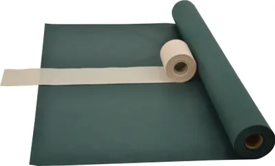 Produktbild von Sensalux Kombi-Set 1 Tischdeckenrolle 1,18m x 25m grün + Tischläufer 15cm creme