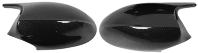 Image de 2 coques de rétroviseurs latéraux en fibre de carbone, adaptées aux modèles E90, E91, E92 et E93