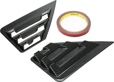 Productafbeelding van 2 stuks voor Toyota C-HR CHR 2016 2017 2018 2019, ABS-achterruitroosters, bedieningskappen, afwerking, accessoires, carbonlook