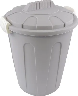 Produktbild von Abfalleimer 40L aus robustem Kunststoff - praktischer Mülleimer mit abnehmbarem Deckel - vielseitiger Müllbehälter für Haushalt, Garten & Werkstatt - hygienisch & pflegeleicht Ø39x59 cm