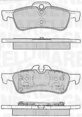 Produktbild von MAGNETI MARELLI Bremsbeläge Satz Hinten Bremsklötze für MINI Schrägheck (R56) 363916060331