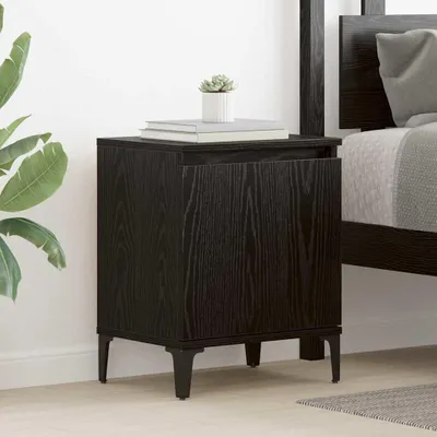 Image de Maison Exclusive - Table de chevet aspect chêne noir 40 x 30 x 50 cm Matériau dérivé du bois