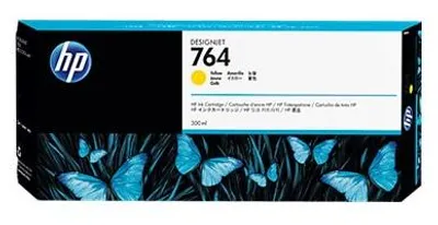 Obrázek produktu pro HP 764 Žlutá inkoustová kazeta DesignJet, 300 ml, Řada produkčních multifunkčních tiskáren HP DesignJet T3500 eMFP, Termotiskárna, Žlutá, Firemní, Enterprise, Singapur, 283 mm