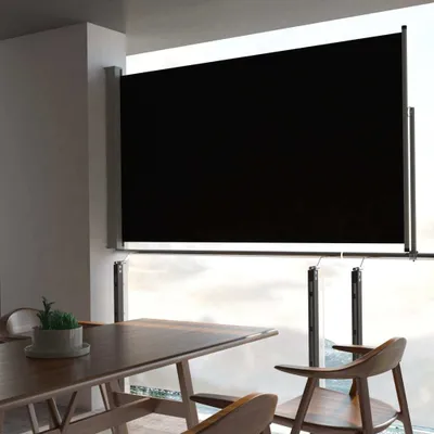 Obrázok produktu pre Maison Exclusive - Rozťahovateľná bočná markíza 140x300 cm čierna