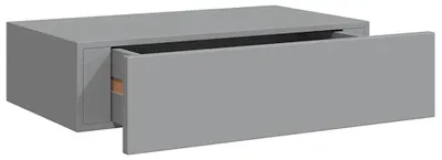 Produktbild von vidaXL Wandregal mit Schublade Grau 40x23,5x10 cm MDF