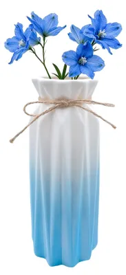 Productafbeelding van Keramische Vaas met Jute Koord, 21 cm Hoog, Modern Design