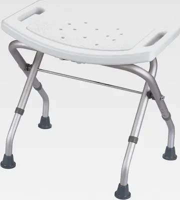 Produktbild von Duschhocker faltbar verstellbar weiß 51 x 44 x 42,5 cm