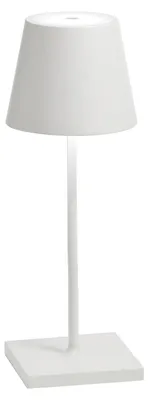Immagine prodotto di Zafferano Lampada a led da tavolo Poldina Pro Mini Bianca ricaricabile e dimmerabile con batteria fino a 12 ore