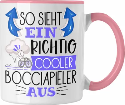 Produktbild von Trendation - So Sieht Ein Richtig Cooler Bocciapieler Aus Geschenk Tasse Lustiger Spruch Geschenkidee (Rosa)