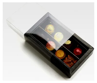 Produktbild von Trüffelverpackung für 8 Trüffel, schwarz