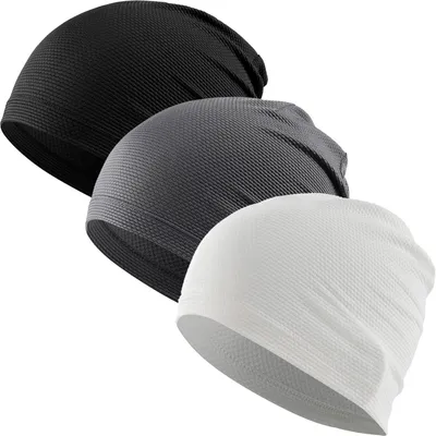 Produktbild von Loopmützen für Damen und Herren – Set mit 3 Stück – Sportmütze – Fahrradmütze – Stirnband – Atmungsaktiv
