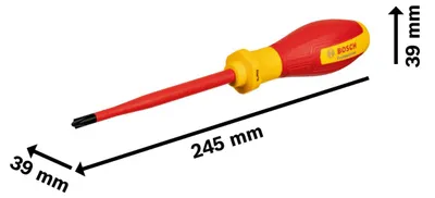 Immagine prodotto di Cacciavite VDE Bosch SL/PH2 x 125 Professional rosso/giallo PlusMinus (1600A02ND5)