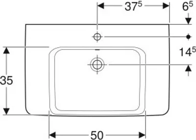 Produktbild von Geberit 501726001 Renova Plan Aufsatz-WT mit Ablagefl.