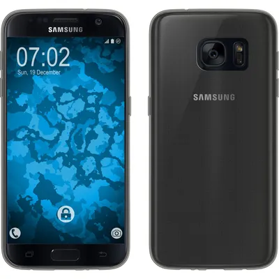 Produktbild von PhoneNatic Case kompatibel mit Samsung Galaxy S7 - grau Silikon Hülle Slimcase + 2 Schutzfolien