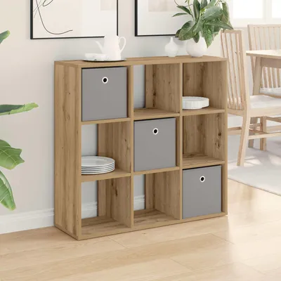 Produktbild von vidaXL Sideboard mit Schubladen Artisan-Eiche 88,5 x 29 x 84,5 cm