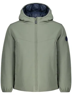Produktbild von Kinderjacke Grün mit Kapuze – Wasserabweisend & Recycelt