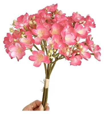 Produktbild von 4 künstliche Jasminzweige, realistische Kunstblumen, langlebige künstliche Jasminzweige für Blumenarrangements zu Hause, Hochzeiten und Partys