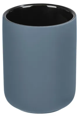 Produktbild von WENKO Keramik Zahnputz Becher Zahnbürsten Halter AVELLINO blau Bad Accessoires