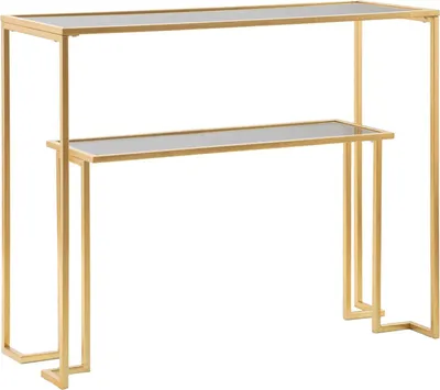 Obrázok produktu pre Konzola Console Level 100 x 35 x 80 cm kov sklo zlato
