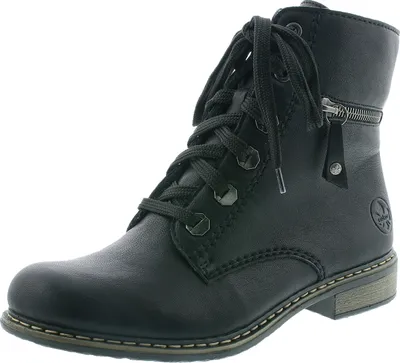 Produktbild von Rieker Damen Schnürboots Stiefeletten Reißverschluss 71208-00, Größe:40 EU, Farbe:Schwarz
